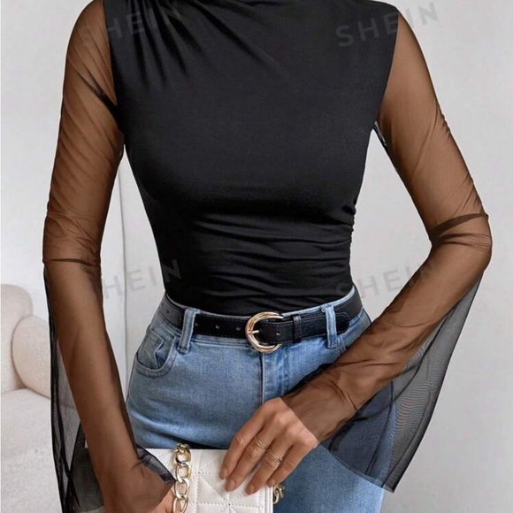 Mesh sleeve bodysuit size XS-S - Picture 3 of 4